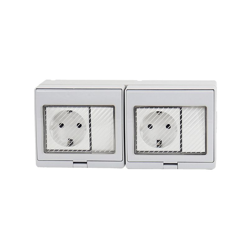 IP55 waterproof socket two-position switch+two-position German style