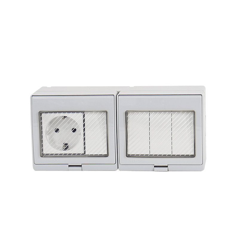 IP55 waterproof socket four-position switch+German style