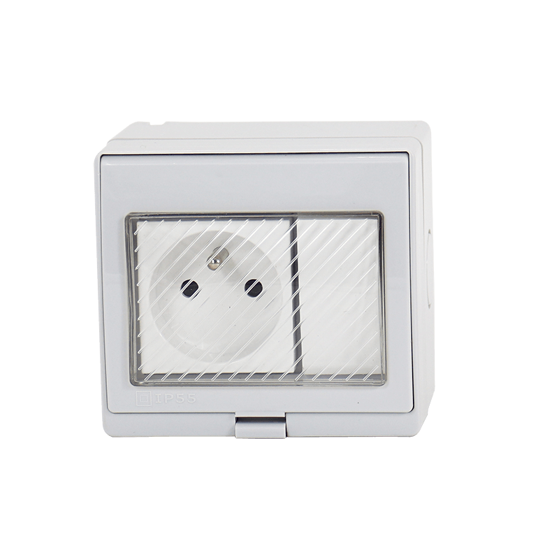 IP55 waterproof socket one-position switch+French style