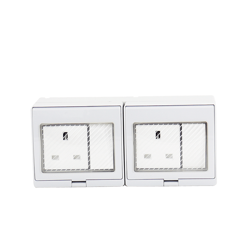 IP55 waterproof socket two-position switch+two-position British style
