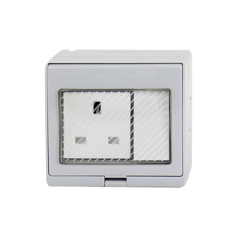 IP55 waterproof socket one-position switch+British style